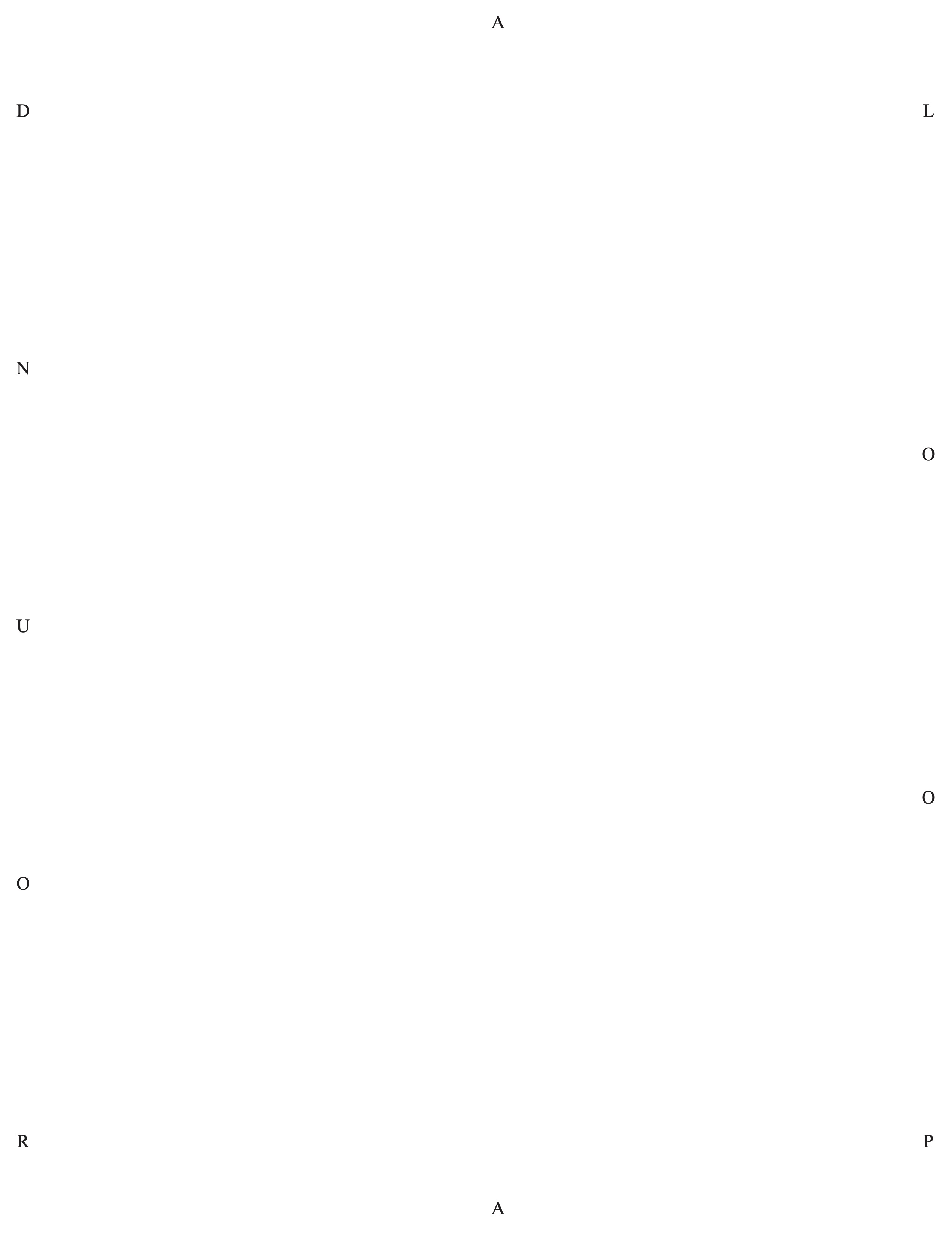 a letter-sized page with the words "A LOOP A ROUND" moving clockwise around the perimeter