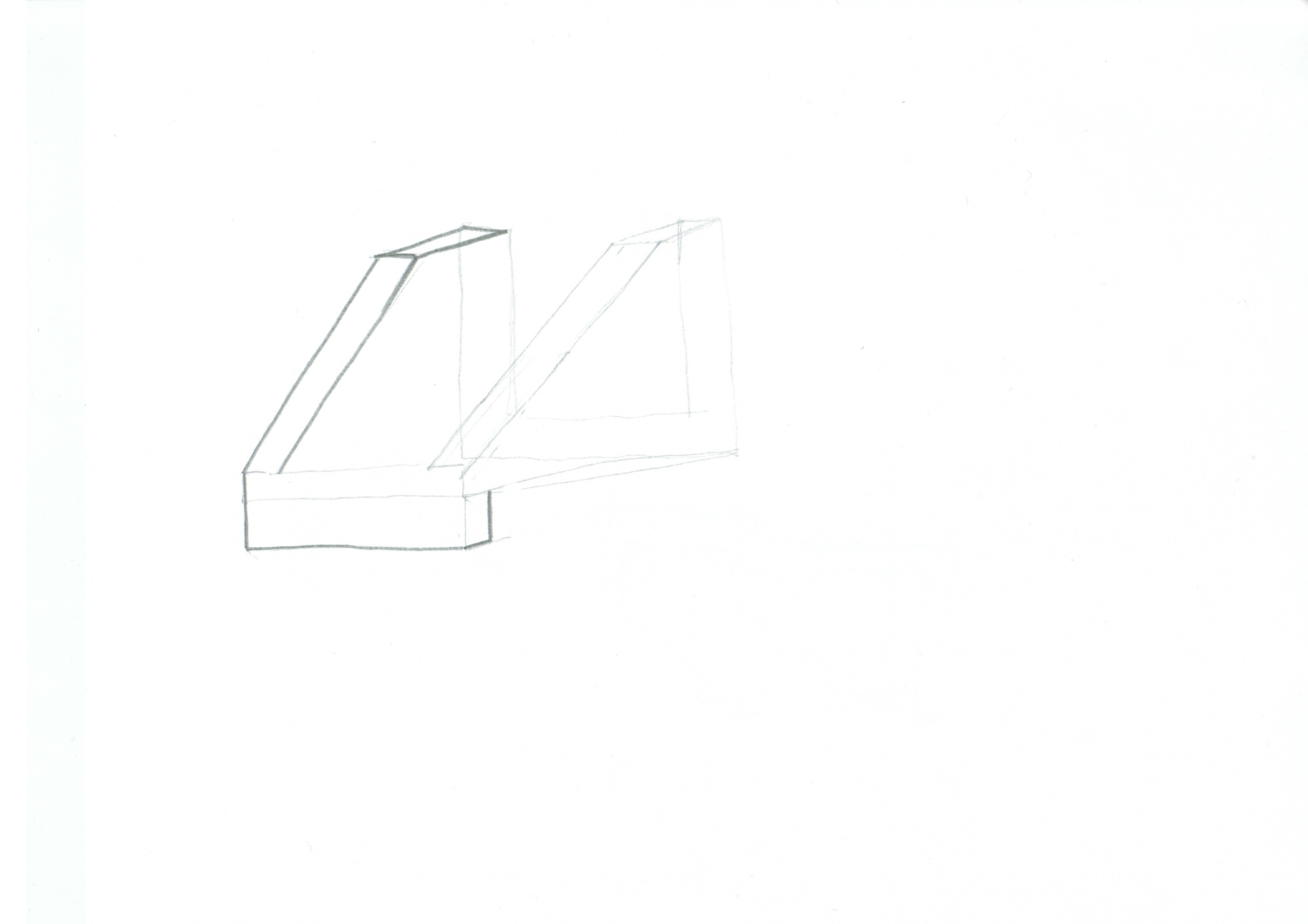 scupper design drawn in pencil on paper