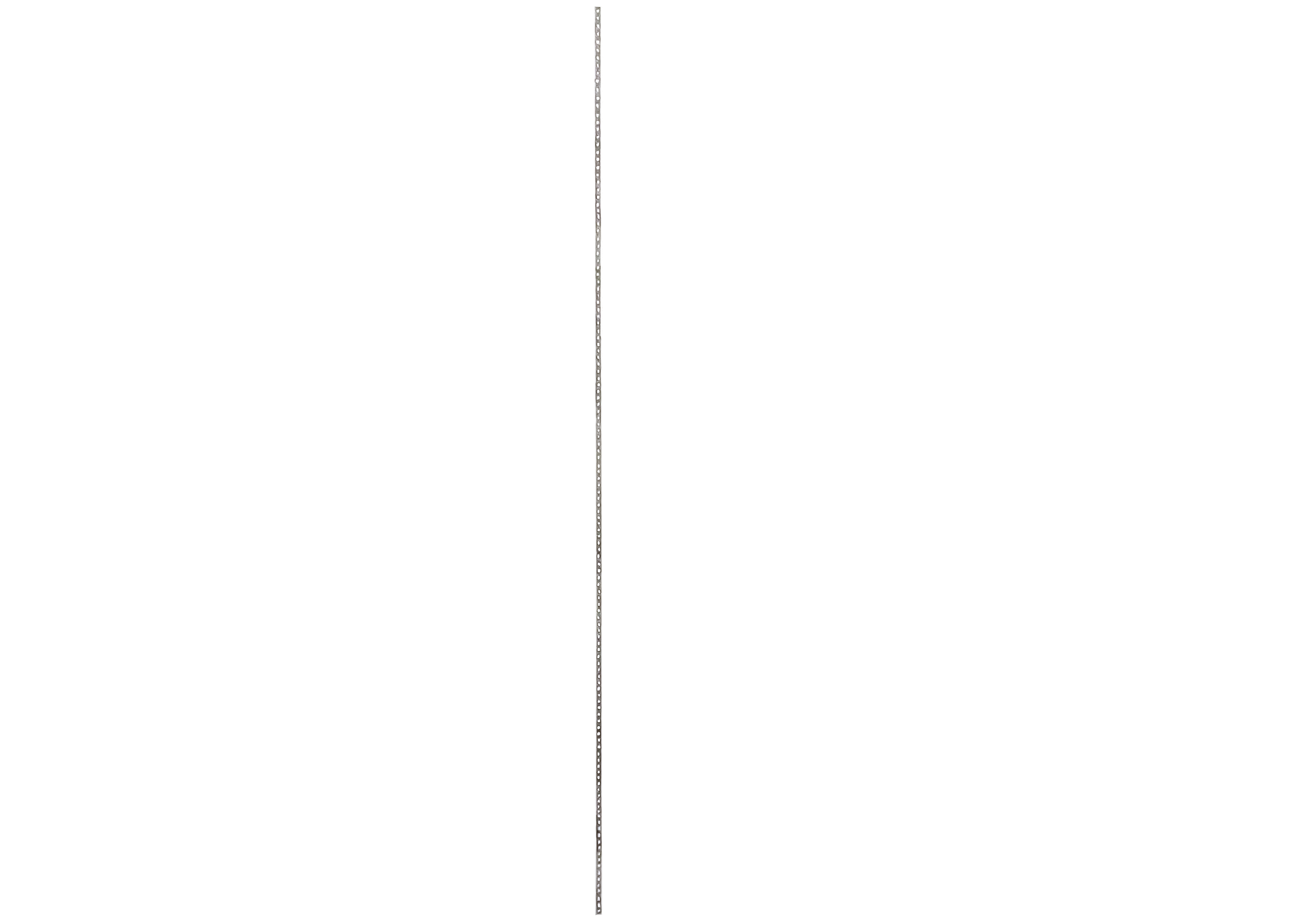 thin column with consistent holes along its length is drawn from top of paper to bottom