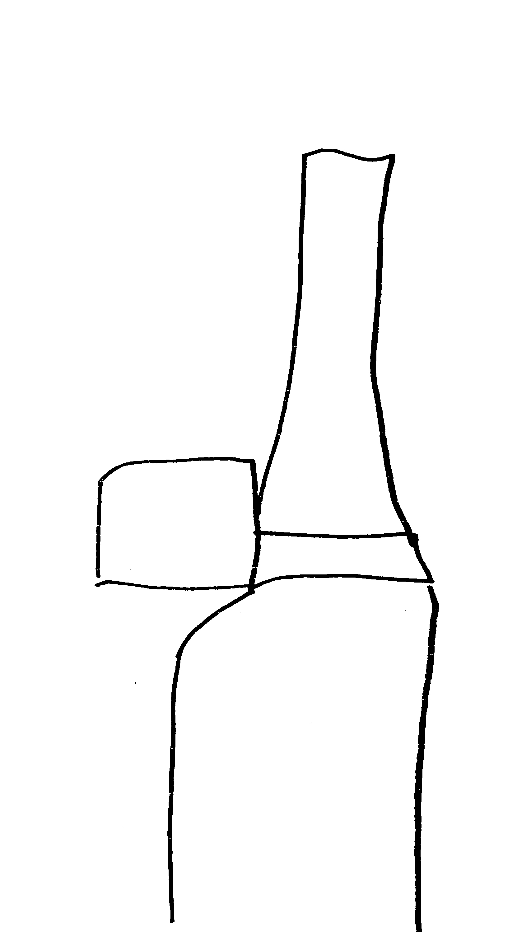 pen drawing of a bottle with a label attached