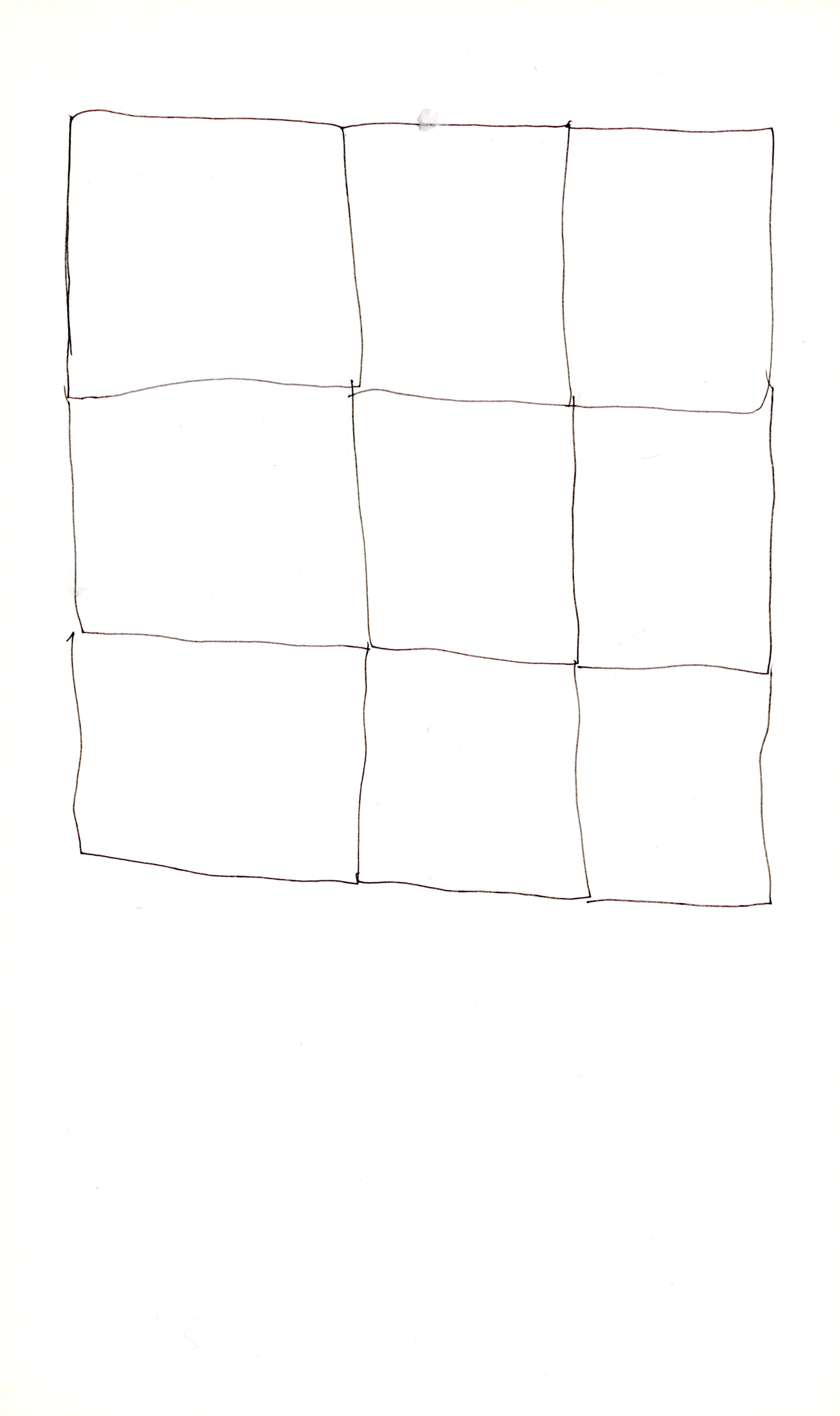 pen drawing of a nine-square grid