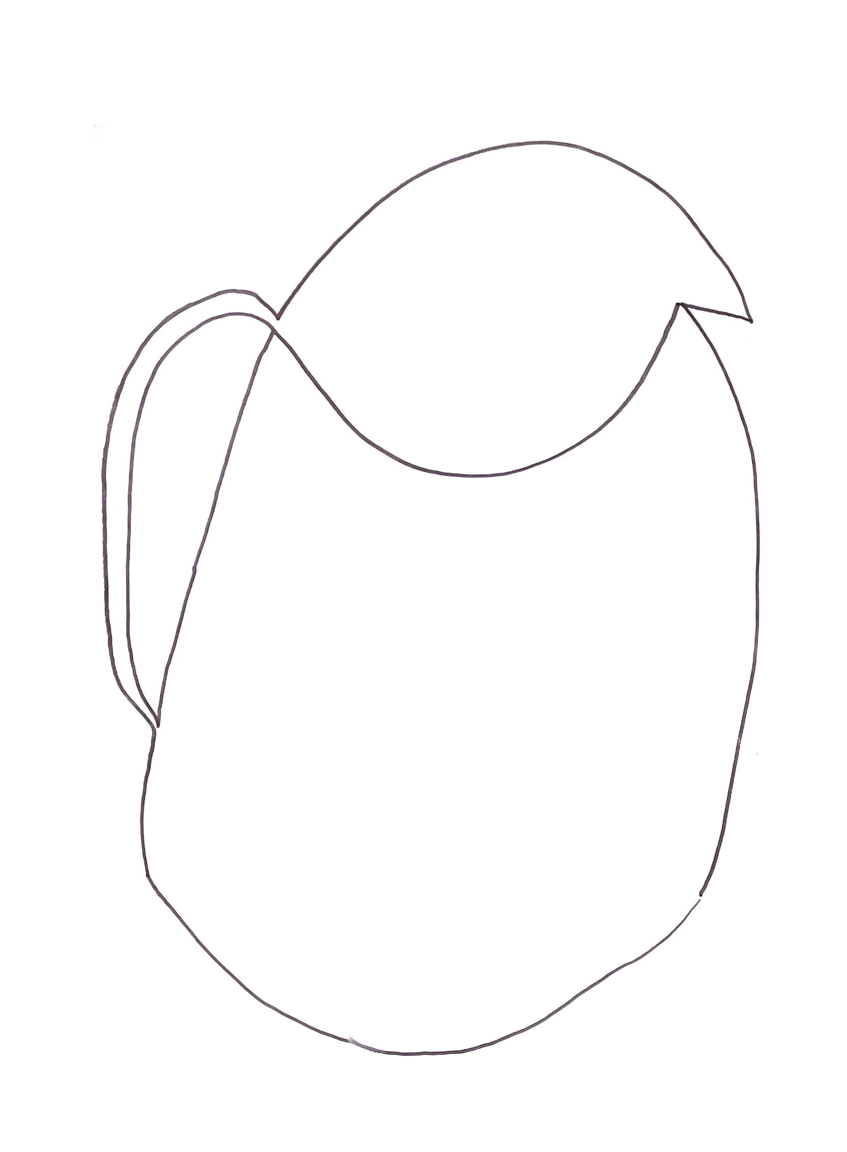 drawing of a milk-pitcher done in black marker