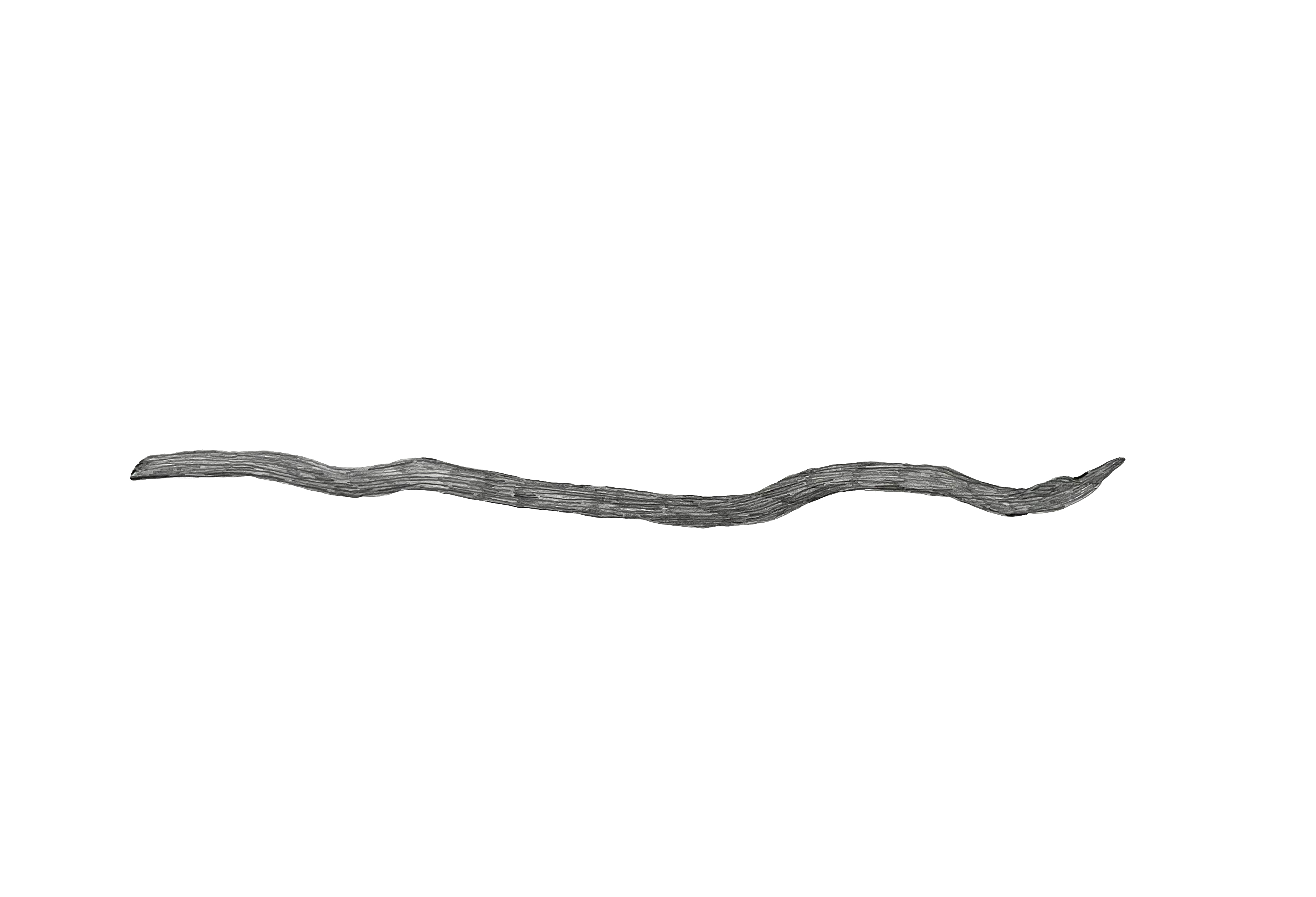 a squiggly stick drawn in pencil on a white background