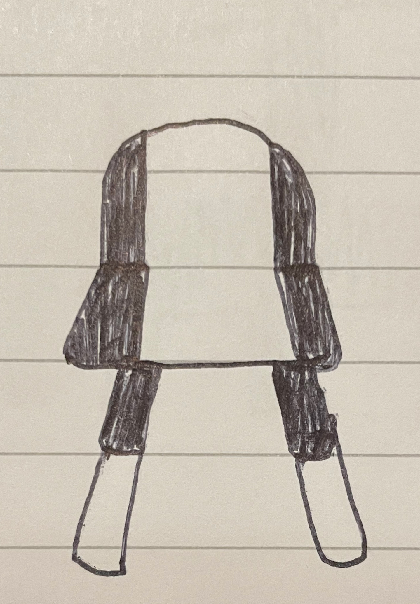 small chair drawn in pencil